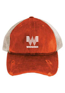 Texas meshback with an embroidered logo Adjustable Hat - Orange