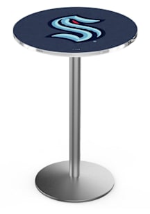 Seattle Kraken Stainless Round Base Pub Table