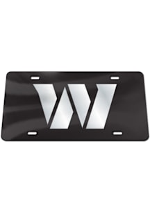 Washington Commanders Silver Silver on Black Car Accessory License Plate