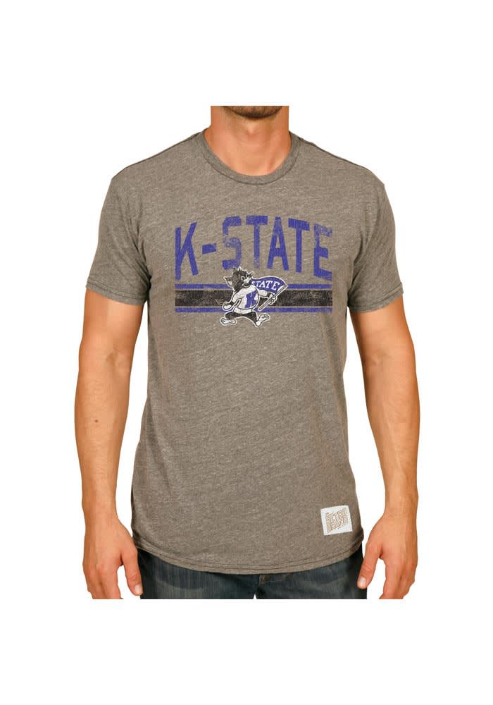 Original Retro Brand K-State Wildcats Grey Arch Short Sleeve Fashion T Shirt