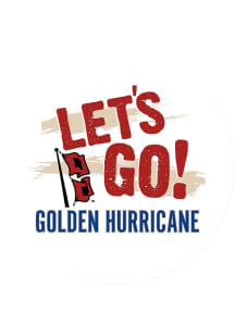 Navy Blue Tulsa Golden Hurricane 3&quot; Lets Go Button