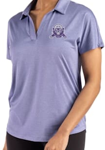 Cutter and Buck Northwestern Wildcats Womens Lavender Vault Coastline Short Sleeve Polo Shirt