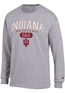 Champion Indiana Hoosiers Grey Dad Pill Jersey Long Sleeve T Shirt