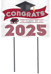 Saint Josephs Hawks KH Sports Fan 18x24 Yard Sign with Stakes Class of 2025 Yard Sign - White