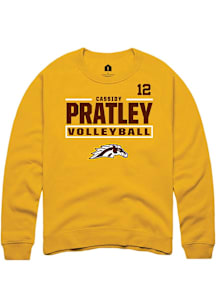 Cassidy Pratley Western Michigan Broncos Mens Gold NIL Stacked Box Player Crew