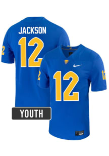 Beau Jackson Nike Youth Blue Pitt Panthers NIL Name And Number Football Jersey Jersey