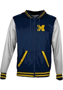 ProSphere Michigan Wolverines Mens Navy Blue Letterman Light Weight Jacket