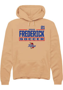 jordan frederick Rally Mens Gold Tulsa Golden Hurricane NIL Stacked Box Player Hood