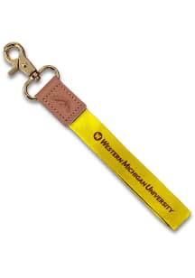 Brown Jardine Western Michigan Broncos Wristlet Keychain W/Custom Strap Lanyard