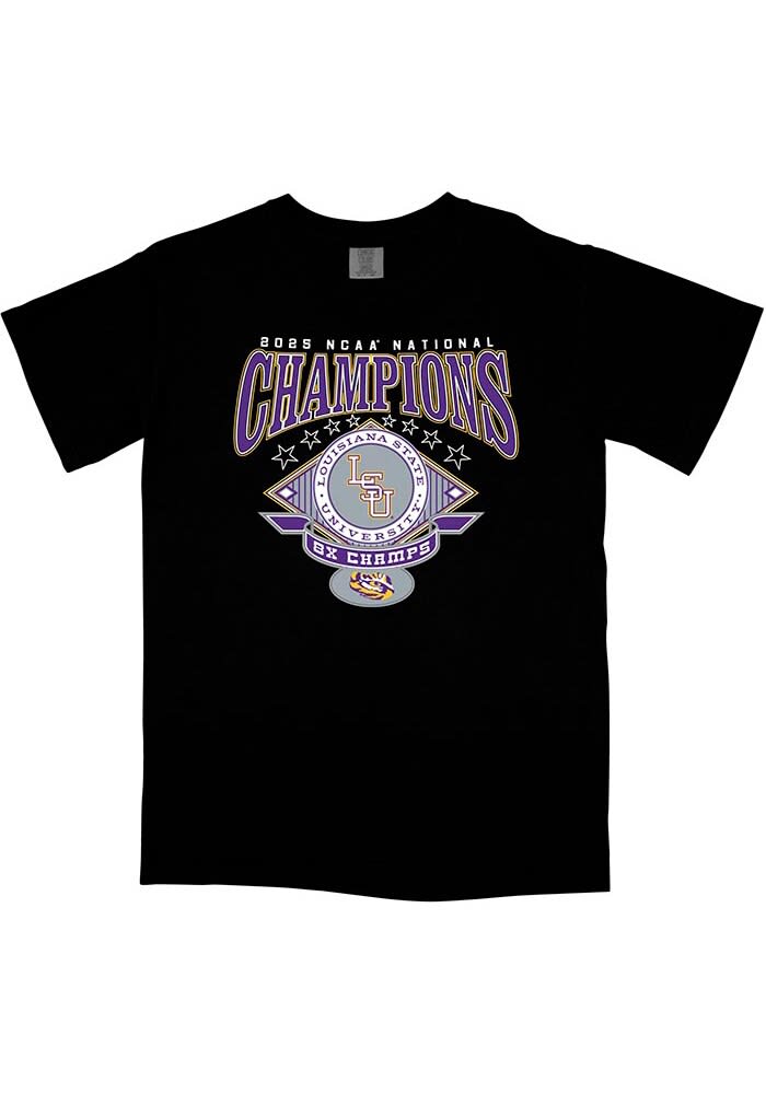 LSU Tigers Black National Champions Short Sleeve T Shirt