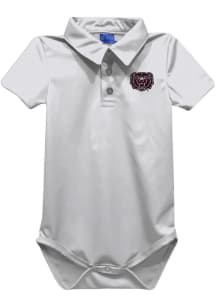 Vive La Fete Missouri State Bears Baby White Team Short Sleeve One Piece Polo