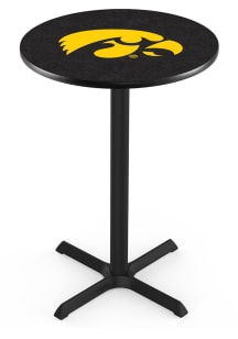 Black Iowa Hawkeyes Cross Base Pub Table
