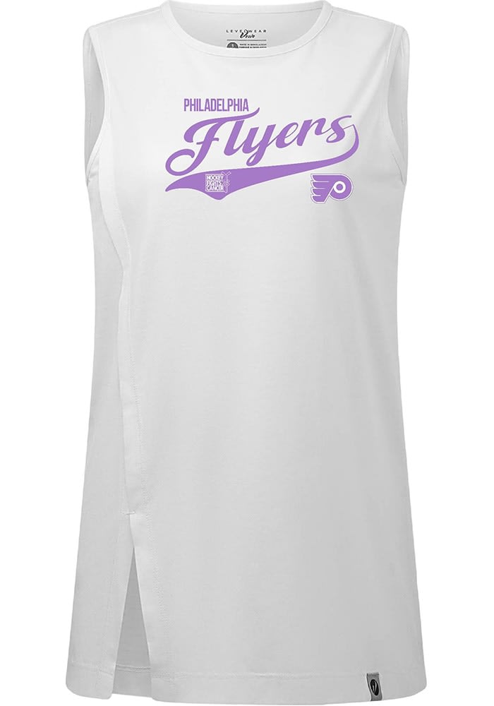 Philadelphia Flyers Levelwear Womens White Influx Glide Tank Top