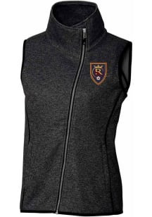 Cutter and Buck Real Salt Lake Womens Charcoal Mainsail Asymmetrical Vest