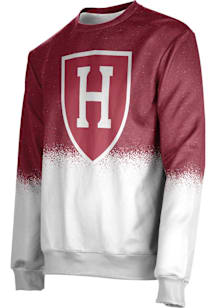 ProSphere Harvard Crimson Mens Crimson Spray Long Sleeve Crew Sweatshirt