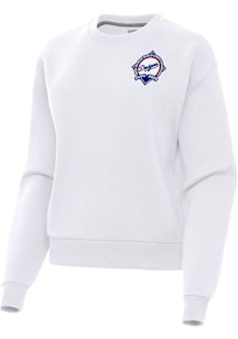 Antigua Los Angeles Dodgers Womens White Back to Back World Series Champions Victory Crew Sweatshi..