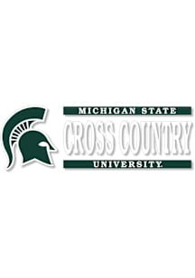Green Michigan State Spartans 6x2 Cross Country Decal