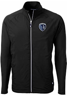 Cutter and Buck Sporting Kansas City Mens Black Adapt Eco Big and Tall Light Weight Jacket