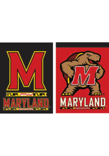 Black Maryland Terrapins 2 Sided Garden Flag