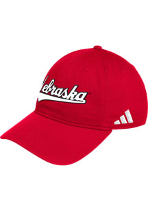Adidas Nebraska Cornhuskers Washed Slouch Adjustable Hat - Red
