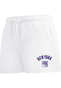 Pro Standard New York Rangers Womens White Classic Chenille Shorts