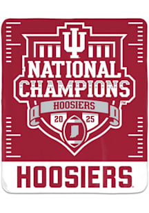 Indiana Hoosiers 2025 College Football Champions Winning Image Fleece Blanket - Crimson