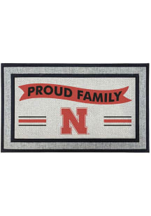 Ash Nebraska Cornhuskers Proud Family 18x30 Door Mat