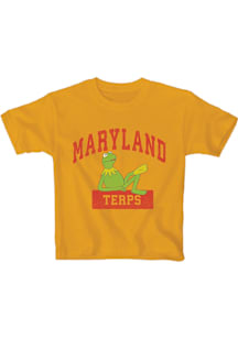 Blue 84 Maryland Terrapins Youth Gold Kermit Short Sleeve T-Shirt