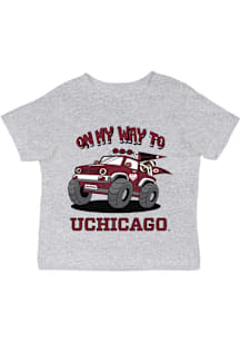 Vive La Fete University of Chicago Maroons Infant On My Way Short Sleeve T-Shirt Grey