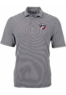 Cutter and Buck FC Dallas Black Virtue Eco Pique Stripe Big and Tall Polo