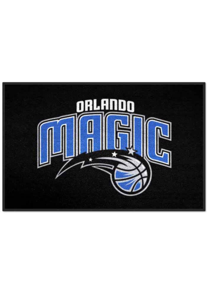 Orlando Magic Rugs Orlando Magic Logo Interior Rug BLACK - 4858612