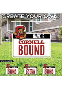 Cornell Big Red Personalized School Bound Yard Sign - White