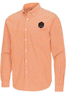 Antigua Houston Dynamo Mens Orange Ellis Long Sleeve Dress Shirt
