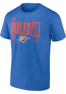 Oklahoma City Thunder Blue 2025 Division Champions Locker Room Assist Leader Short Sleeve T Shirt