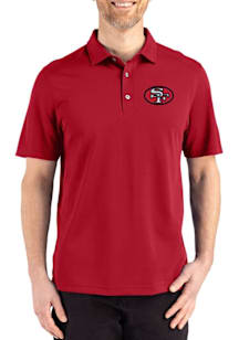 Cutter and Buck San Francisco 49ers Red Historic Advantage Refresh Pique Big and Tall Polo
