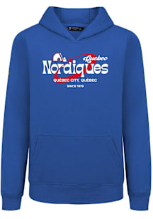 Levelwear Quebec Nordiques Youth Blue Podium Jr Orbital Long Sleeve Hoodie