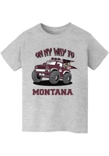 Vive La Fete Montana Grizzlies Youth Grey On My Way Short Sleeve T-Shirt