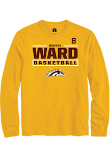 Hudson Ward Western Michigan Broncos Gold NIL Stacked Box Long Sleeve Player T Shirt