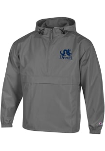 Mens Drexel Dragons Graphite Champion Academic Packable Pullover Jackets