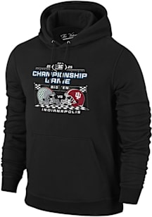 Big Ten Mens Black 2025 Football Championship Speedway Long Sleeve Hoodie