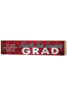 KH Sports Fan Nicholls State Colonels Grad graduation graphic Sign - Cardinal