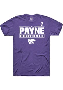 VJ Payne Purple K-State Wildcats NIL Stacked Box Short Sleeve T Shirt