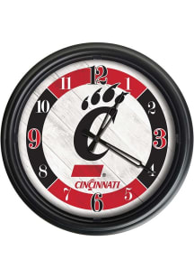 Black Cincinnati Bearcats Outdoor LED Wall Clock