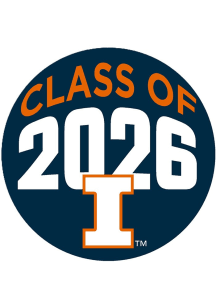 Orange Illinois Fighting Illini 3&quot; Class of 2026 Button