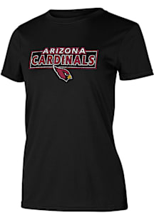 Concepts Sport Arizona Cardinals Womens Black Marathon Short Sleeve T-Shirt
