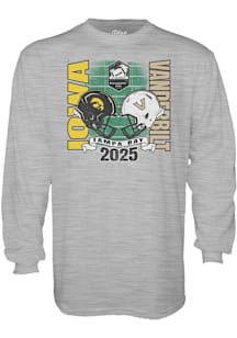 Blue 84 Iowa Hawkeyes Grey 2025 Reliaquest Bowl Long Sleeve T Shirt