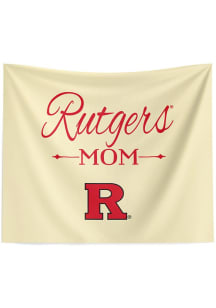 White Rutgers Scarlet Knights Mom 34x40 Tapestry Blanket