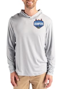 Cutter and Buck Florida Gators Mens Ash 2025 National Champions Coastline Eco Hood