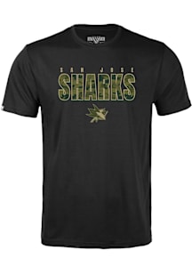 Levelwear San Jose Sharks Youth Black Richmond Jr Protect Short Sleeve T-Shirt