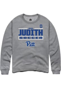 Okah Judith Rally Mens Graphite Pitt Panthers NIL Stacked Box Player Crew